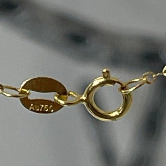 18K Solid Gold Certificated 8.5 mm Natural White AKOYA Pearl Pendant Necklace - Picture 10 of 13